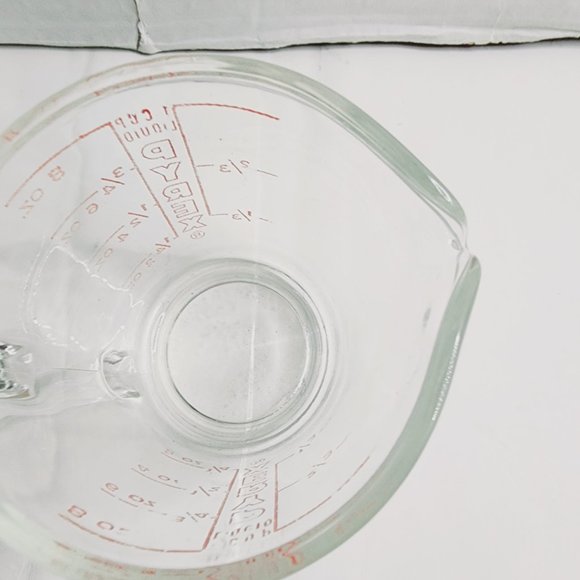 Vintage PYREX #508, 1 Cup 8oz Glass Measuring Cup with D Handle - Picture 3 of 5